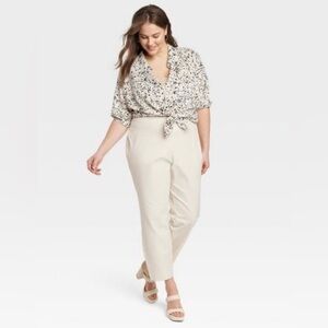 WOMEN'S High-Rise Slim Fit Ankle Pants - A New Day 22W